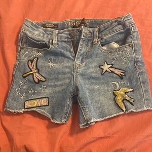 Cut off denim shorts